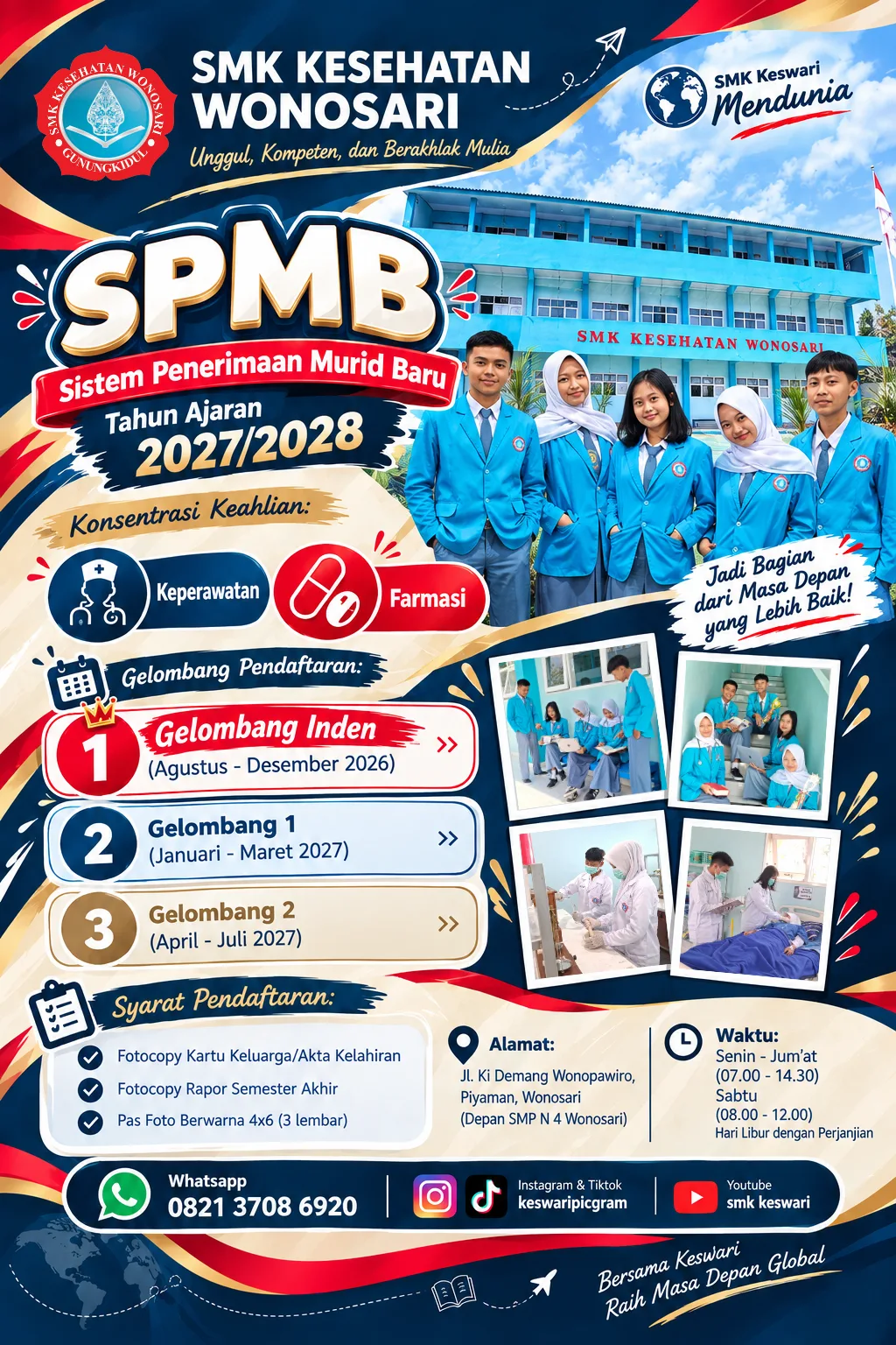 Poster SPMB SMK Keswari Gelombang Inden TA 27/28